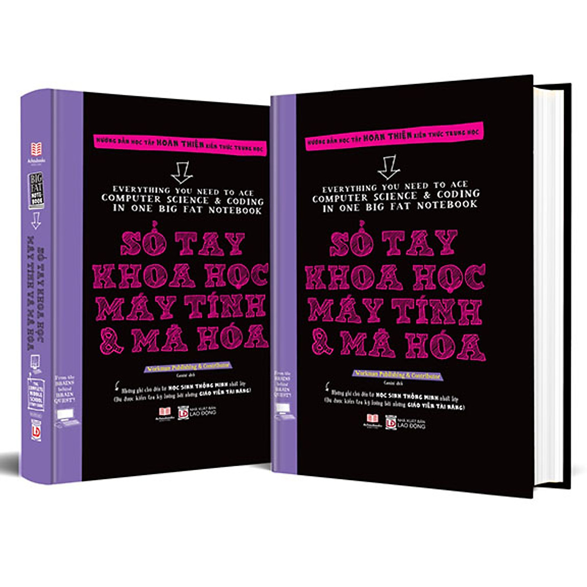 Sách sổ tay khoa học máy tính và mã hóa - Sách Học Lập Trình Cho Học Sinh ( Bản tiếng việt, 10 - 15 Tuổi ) - Á Châu Book, Bìa cứng in màu