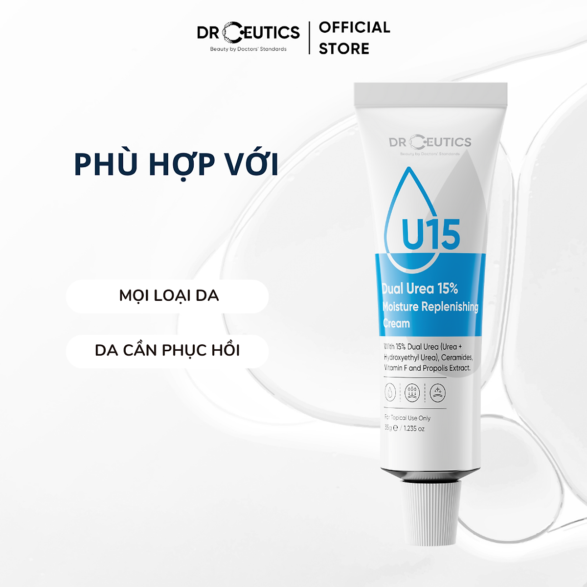 DRCEUTICS Kem Dưỡng Ẩm Và Phục Hồi Da Dual Urea 15% Moisture Replenishing Cream (35g)