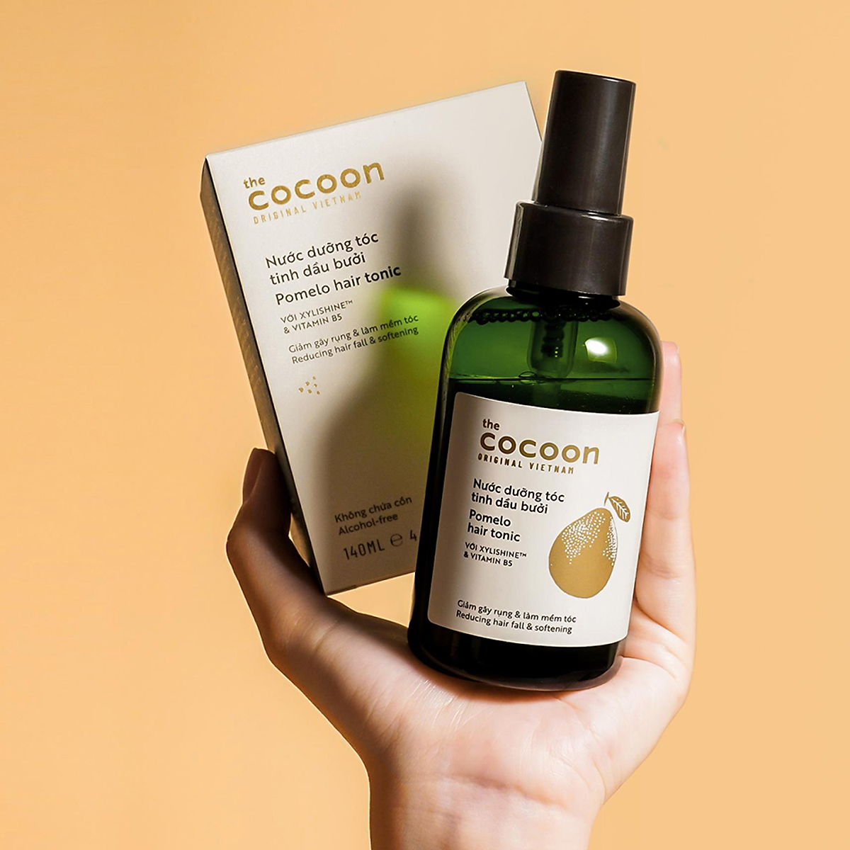 Nước dưỡng tóc tinh dầu bưởi (Pomelo hair tonic) Cocoon 140ml Tiki