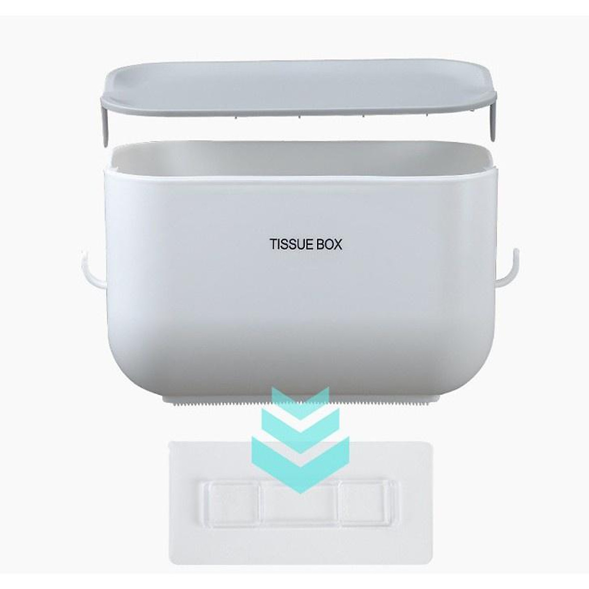 Hộp Kệ Đựng Giấy Vệ Sinh, Khăn Giấy TISSUE BOX Có Móc Treo 2 Bên (HSN)