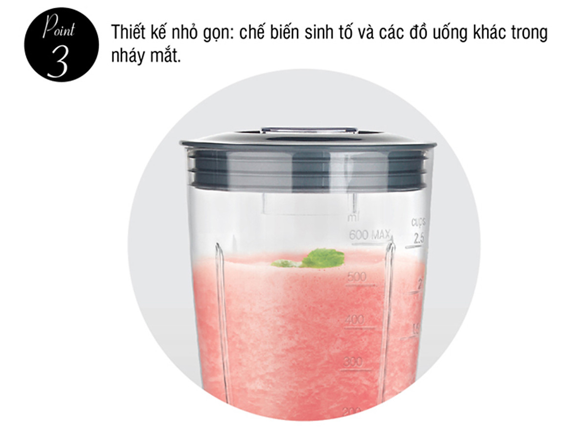 Máy Xay Sinh Tố Lock&Lock EJM436 (250W - 600ml) - Hàng Chính Hãng