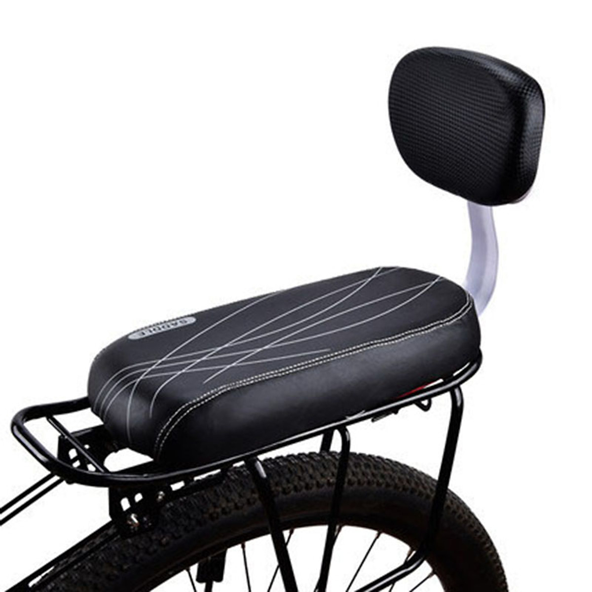 Ghế Yên Sau Xe Đạp Rời Cho Trẻ Gắn Baga sau Xe Đạp SADDLE SD-01 Có Tựa Lưng, khung sắt, đệm da PU - Mai Lee