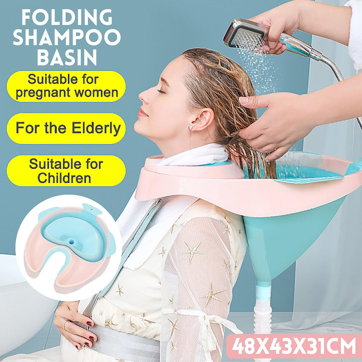 Mua Portable Folding Shampoo Basin Hair Washing Bowl Backwash Tray  Hairdressing Tool