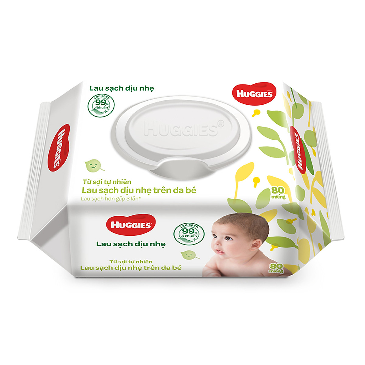 Combo 12 Khăn Ướt Dịu Nhẹ Cho Trẻ Sơ Sinh Huggies (80 Tờ/Gói)