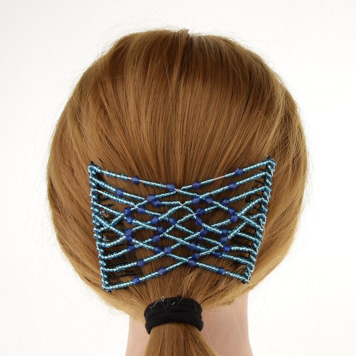 Women's Double Hair Comb Magic Beads Elastic Clip Stretchy Hair Combs Clip Women's Double Hair Comb Magic Beads Elastic Clip Stretchy Hair Combs Clip