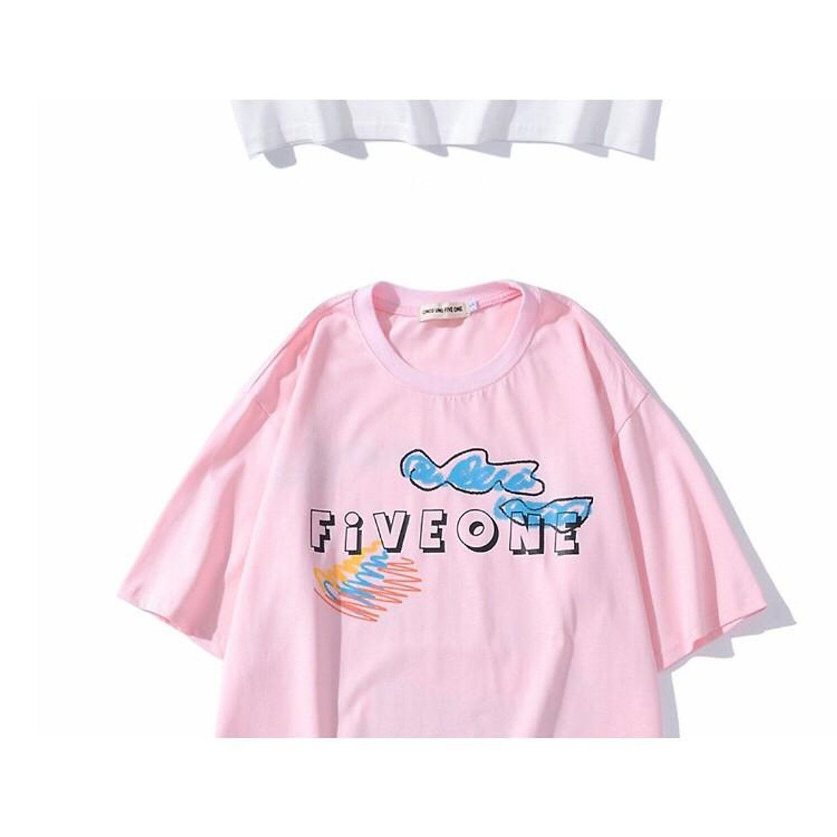 Áo phông nữ form rộng Hồng FIVEONE