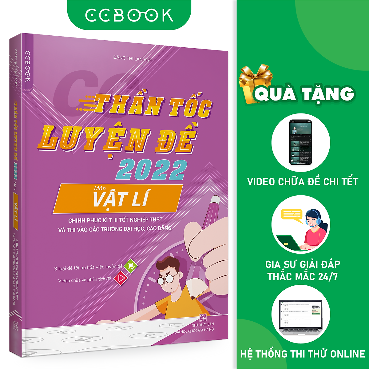 Sách - CC thần tốc luyện đề 2022 môn Vật lí - Ôn thi tốt nghiệp THPT - Luyện thi đại học - Chính hãng CCbook