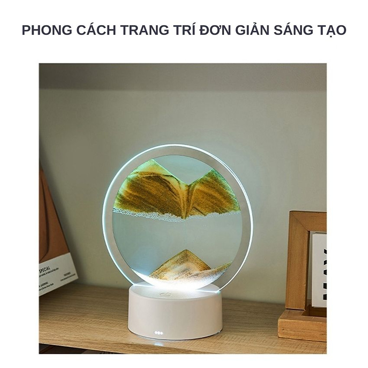 Tranh cát 3D chuyển động đế đèn led cảm biến đổi màu, tranh cát chảy nghệ Tranh Cát 3D Chuyển Động Đế Đèn Led Cảm Biến Đổi Màu, Tranh Cát Chảy Nghệ