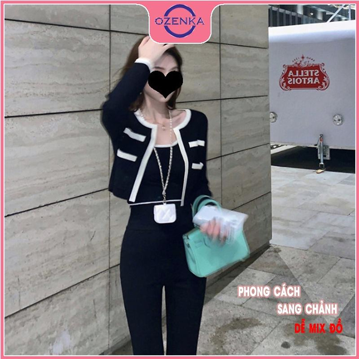 Áo khoác cardigan len croptop tay dài nữ có túi OZENKA chất len gân cotton 100% cao cấp đẹp màu đen trắng Áo Khoác Cardigan Len Croptop Tay Dài Nữ Có Túi Ozenka Chất Len Gân Cotton 100% Cao Cấp Đẹp Màu Đen Trắng