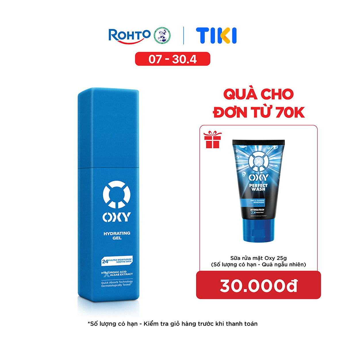 Kem dưỡng ẩm cho nam dạng gel Oxy Hydrating Gel 50g