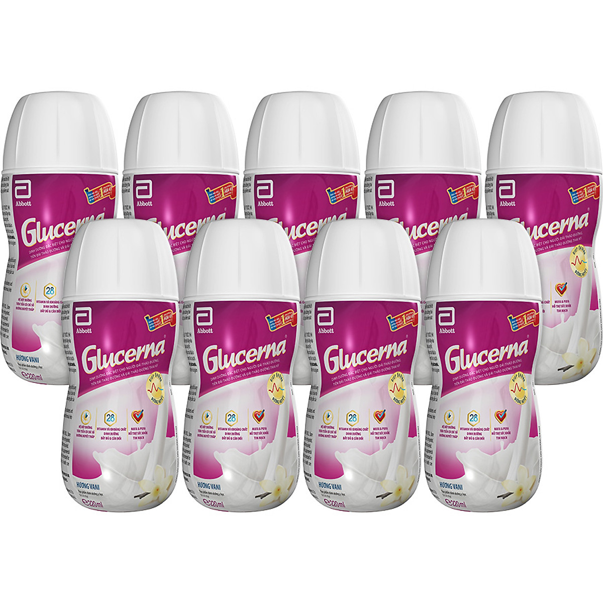 Thùng 30 Chai Sữa Nước Abbott Glucerna Vani 220ml