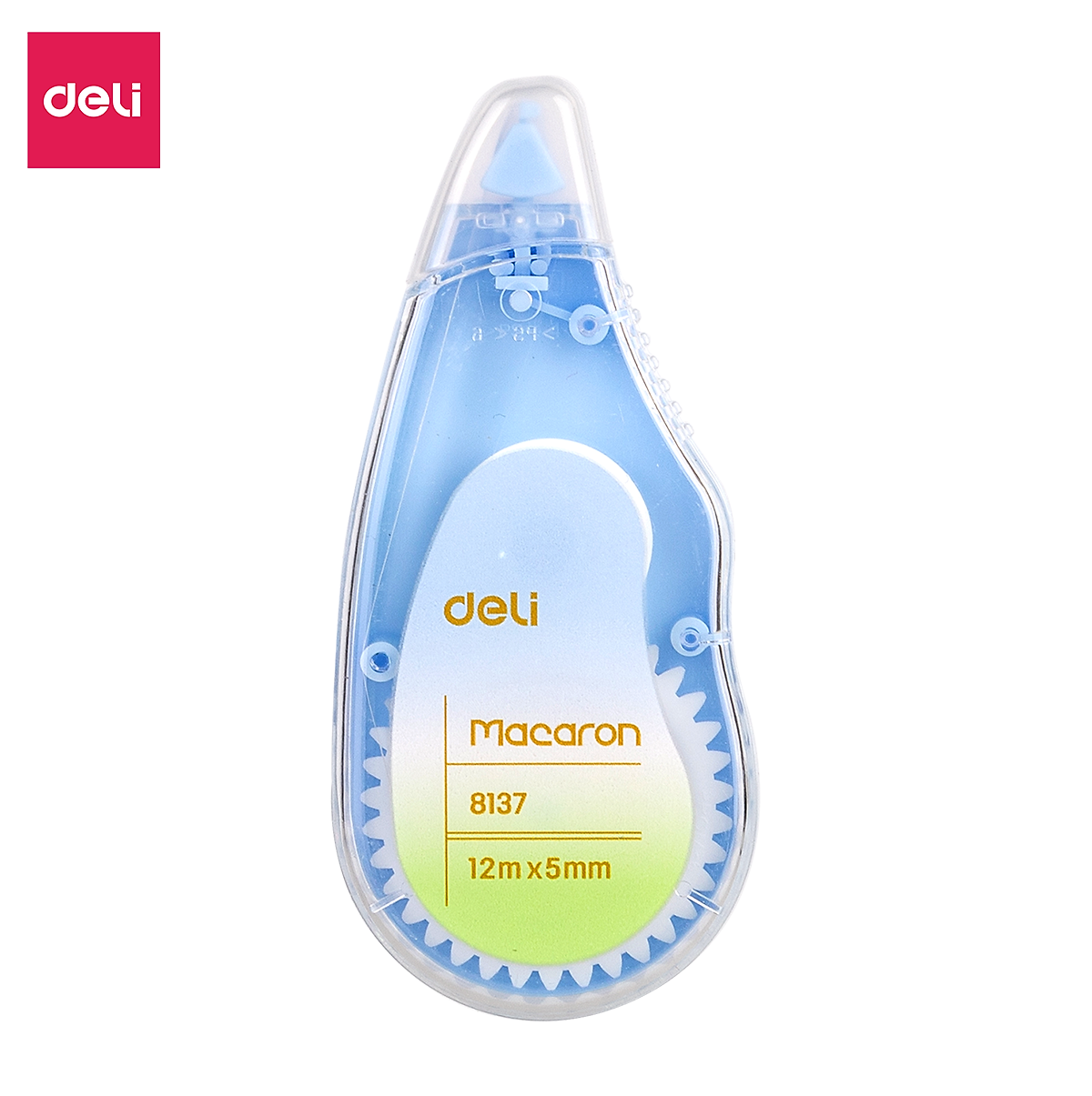 Băng xóa bút xóa kéo 12m Deli - Hình trái cây - Hồng/Xanh lá/Xanh dương - Set 3 chiếc - EH333