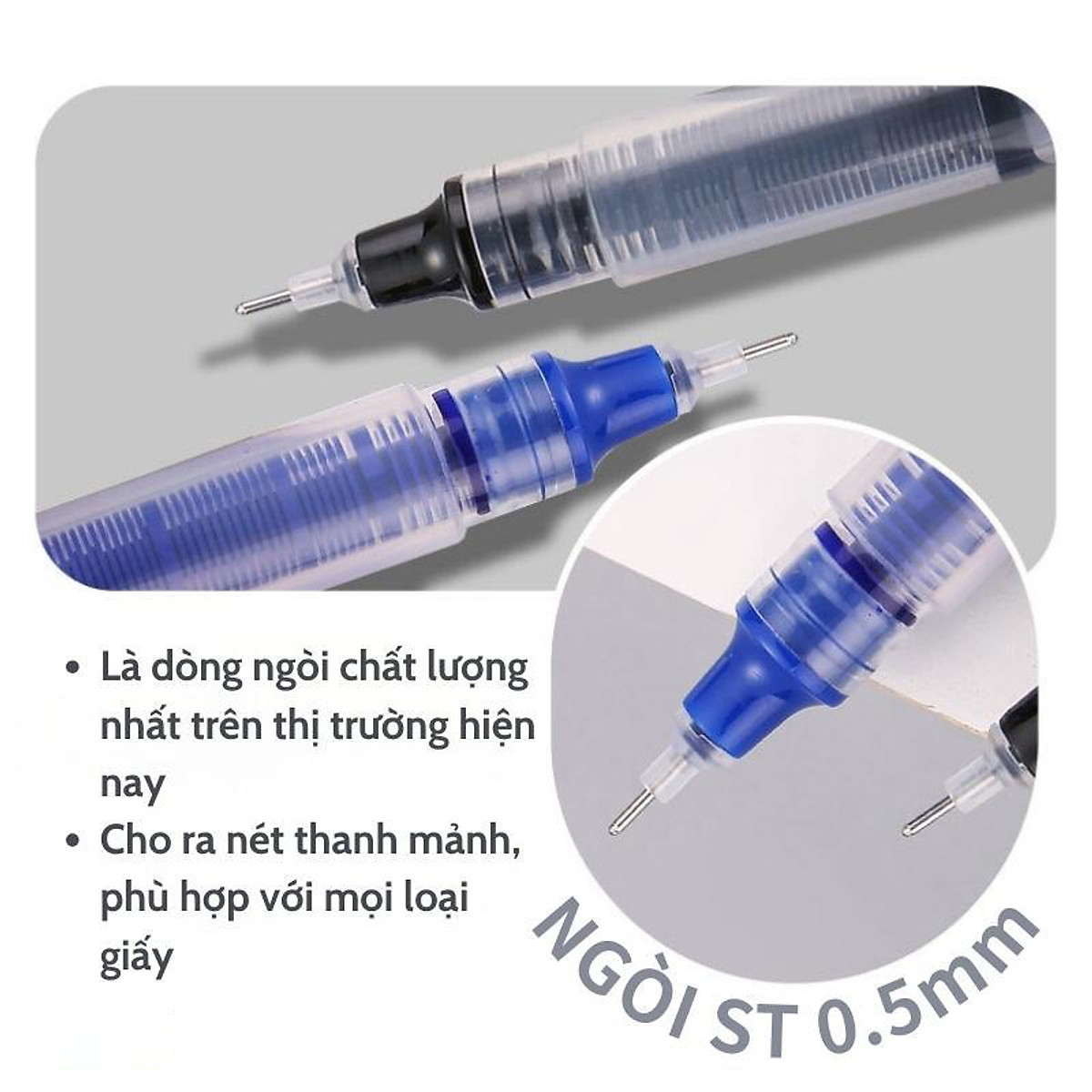 Bút Gel Luyện Viết Chữ Trung,Hàn, Nhật Nhanh Khô Chuyên Dụng Cho Dân Văn Phòng Bút Bi Nước Mực Gel Nhanh Khô Ngòi 0.5mm Cho Học Sinh Văn Phòng