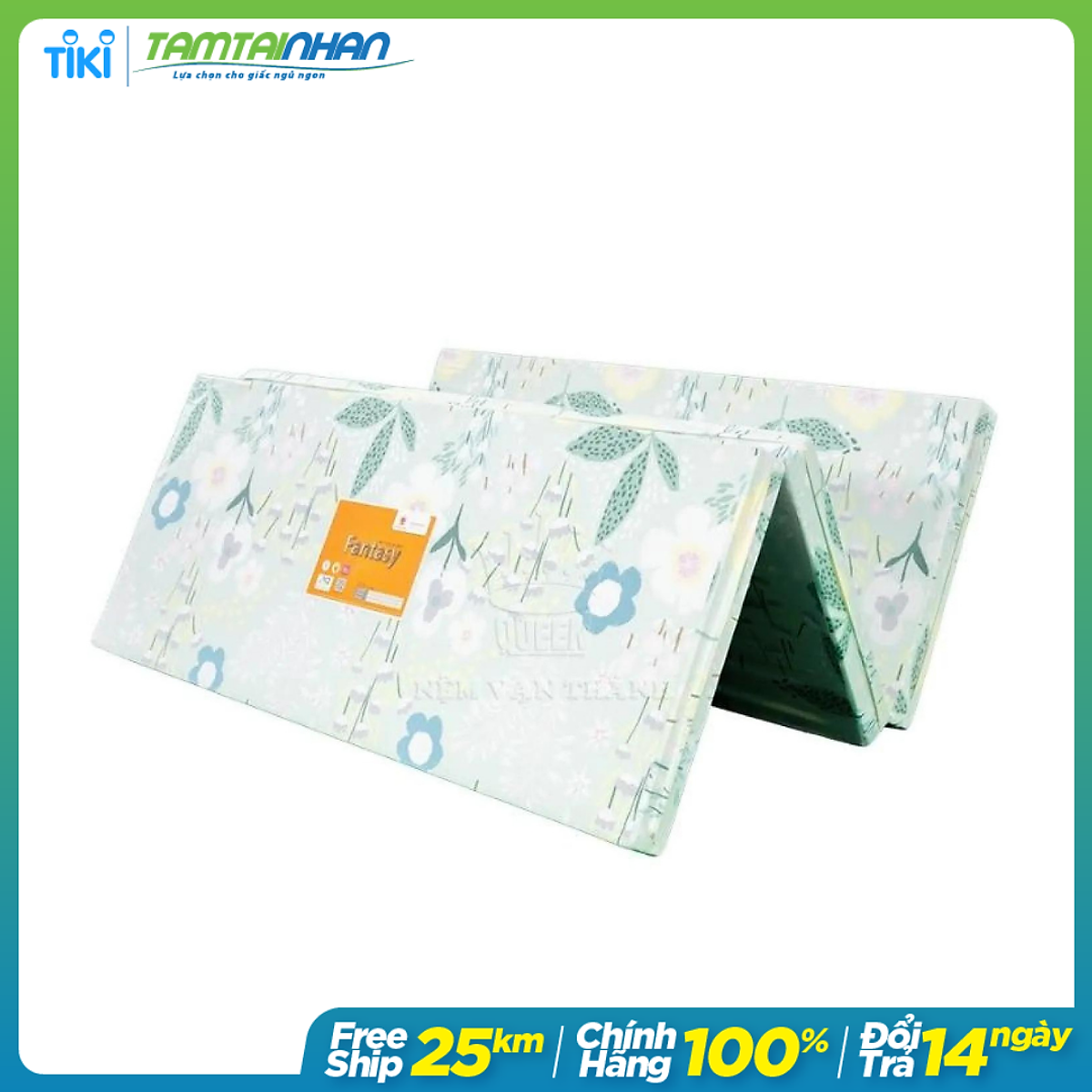 Nệm Bông Ép Vạn Thành Vải Cotton, Gấp Gọn Dễ Di Chuyển Bảo Hành 5 Năm