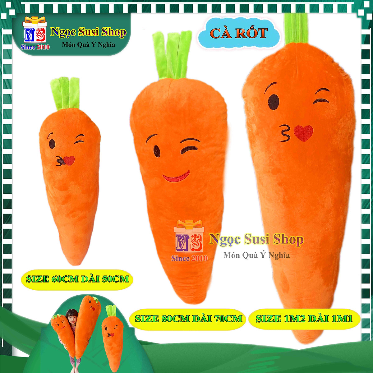 NHƯ ẢNH] GẤU BÔNG CỦ CÀ RỐT ÔM NGỦ SIÊU TO DÀI RẤT MỊN NHA - GỐI