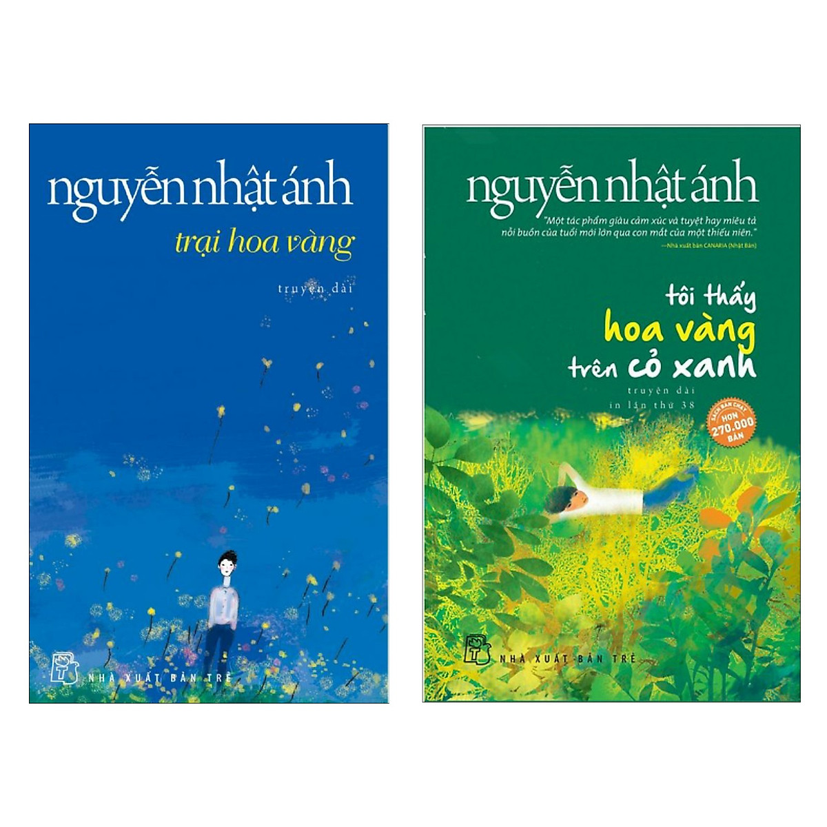 Combo Truyện Dài Được Yêu Thích Nhất: Trại Hoa Vàng + Tôi Thấy Hoa Vàng Trên Cỏ Xanh (Sách Của Nguyễn Nhật Ánh - Tặng Kèm Bookmark Green Like)