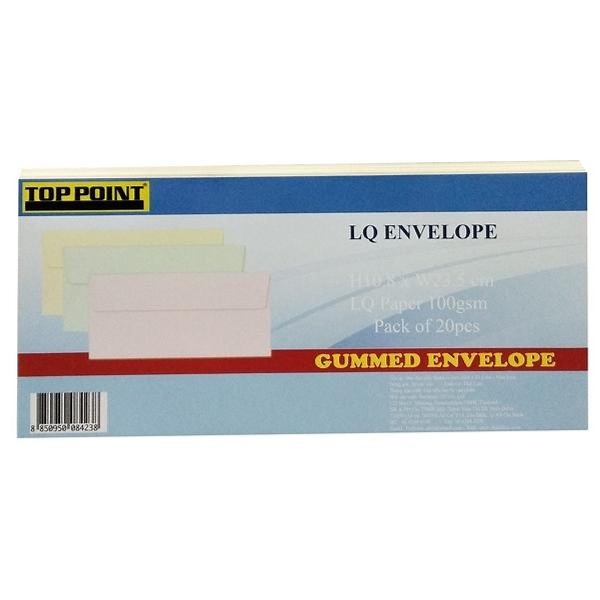 Bao Thư Toppoint Giấy Thơm Có Keo 10.8 x 23.5 cm - Kem (20 Cái/Lốc)
