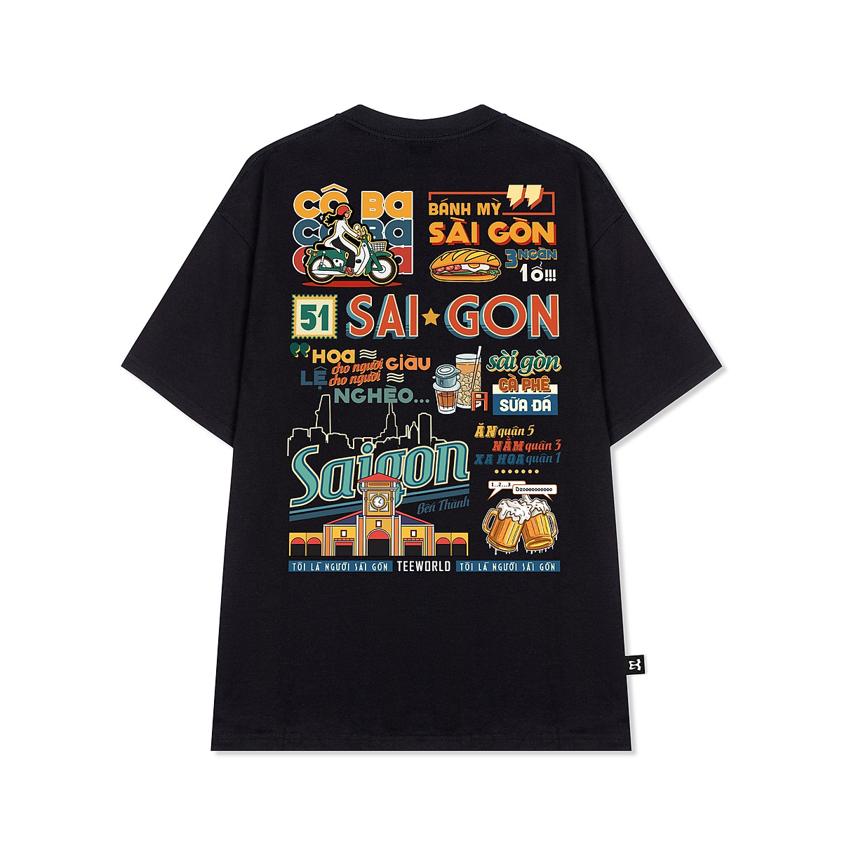 Mua Áo thun Teeworld Saigonese Cô Ba Version 2 Form Rộng Nam Nữ Unisex - S - ĐEN tại Teeworld Thế giới áo thun Mua Áo Thun Teeworld Saigonese Cô Ba Version 2 Form Rộng Nam Nữ Unisex - S - Đen Tại Teeworld Thế Giới Áo Thun