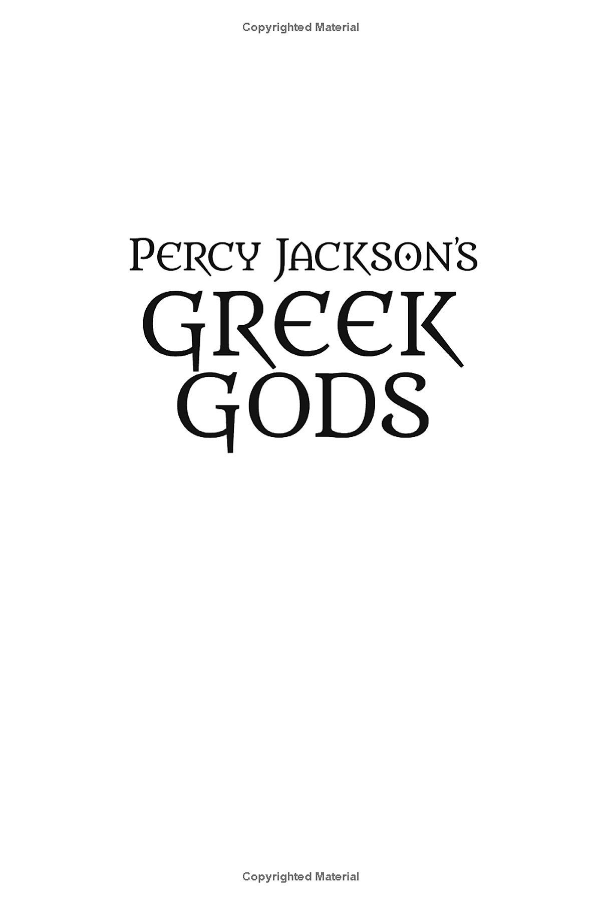 Percy Jackson's Greek Gods