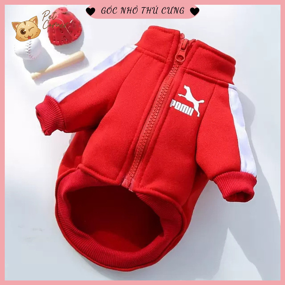 Mua Áo khoác thể thao cho chó mèo - Áo nỉ kéo khóa Pomo cho thú cưng - Màu Đỏ - L tại Pet Corner Góc nhỏ thú cưng Mua Áo Khoác Thể Thao Cho Chó Mèo - Áo Nỉ Kéo Khóa Pomo Cho Thú Cưng - Màu Đỏ - L Tại Pet Corner Góc Nhỏ Thú Cưng