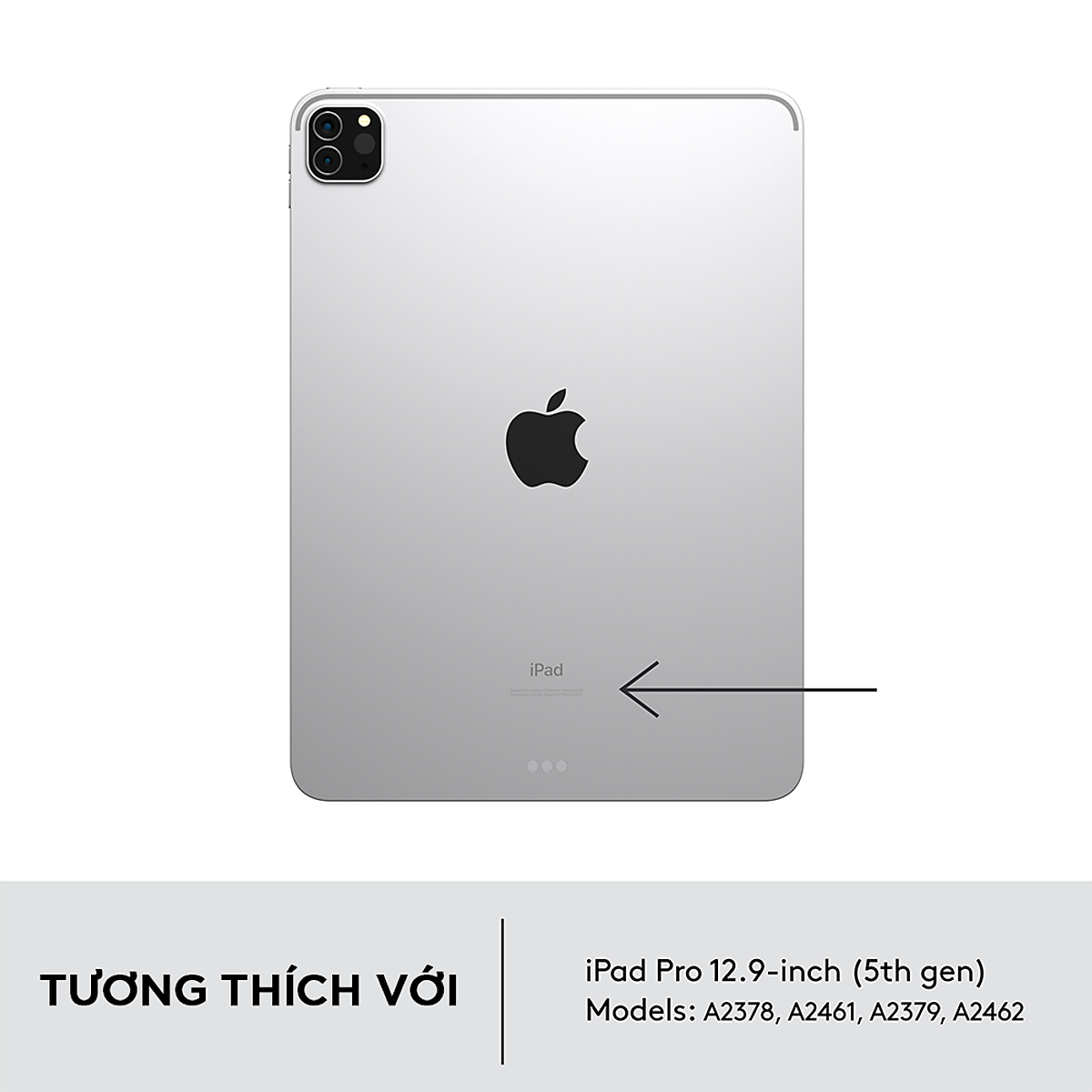 Bao da kèm bàn phím Logitech Combo Touch dành cho iPad Pro 12.9 inch (gen 5) - Bàn phím Backlit có thể tháo rời, Trackpad siêu nhạy - Hàng chính hãng