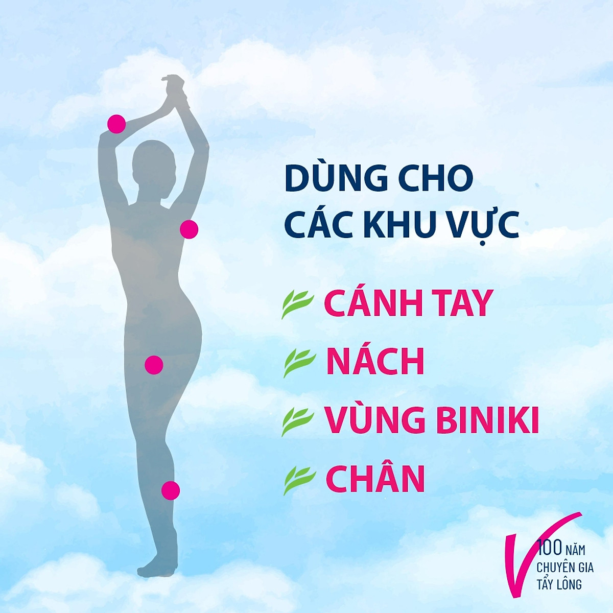 Kem tẩy lông Veet cho da nhạy cảm 50g, công thức Pure cải tiến