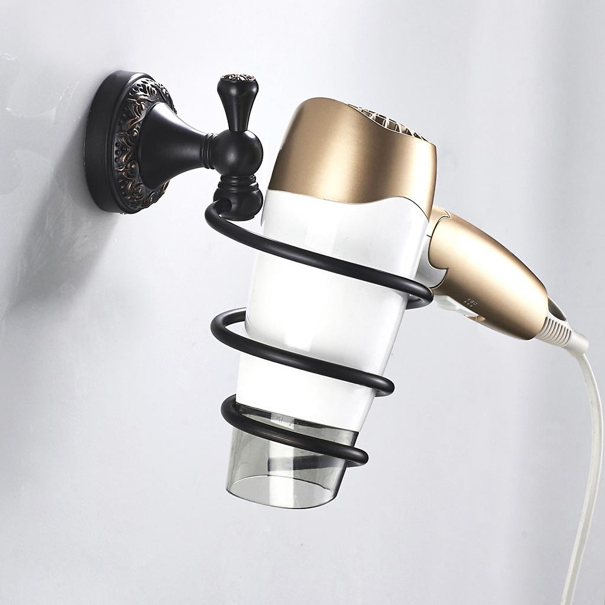 Organizer Hair Iron Holder Spiral Blow Dryer Stand Wall Mounted Holder Organizer Hair Iron Holder Spiral Blow Dryer Stand Wall Mounted Holder