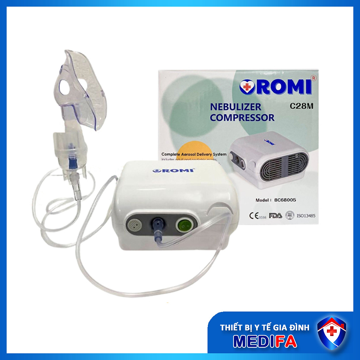 Máy xông khí dung, hút mũi, máy 2 trong 1 OROMI Model C28M - Hàng chính hãng