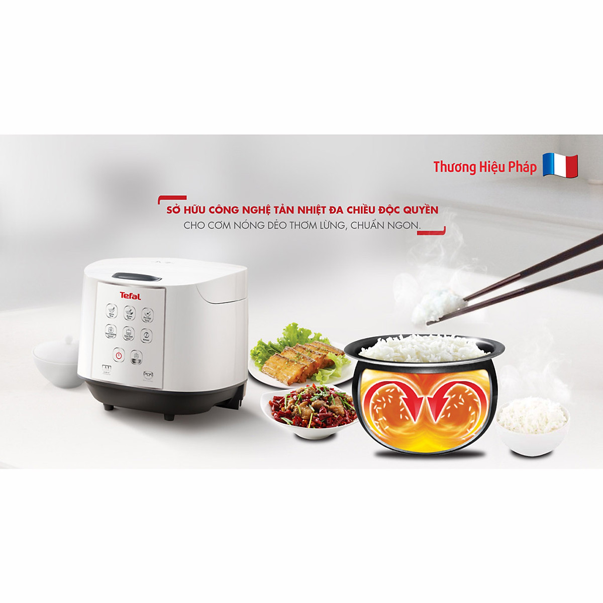 Nồi cơm điện từ Tefal RK732168 1.8L - 750W - Hàng chính hãng
