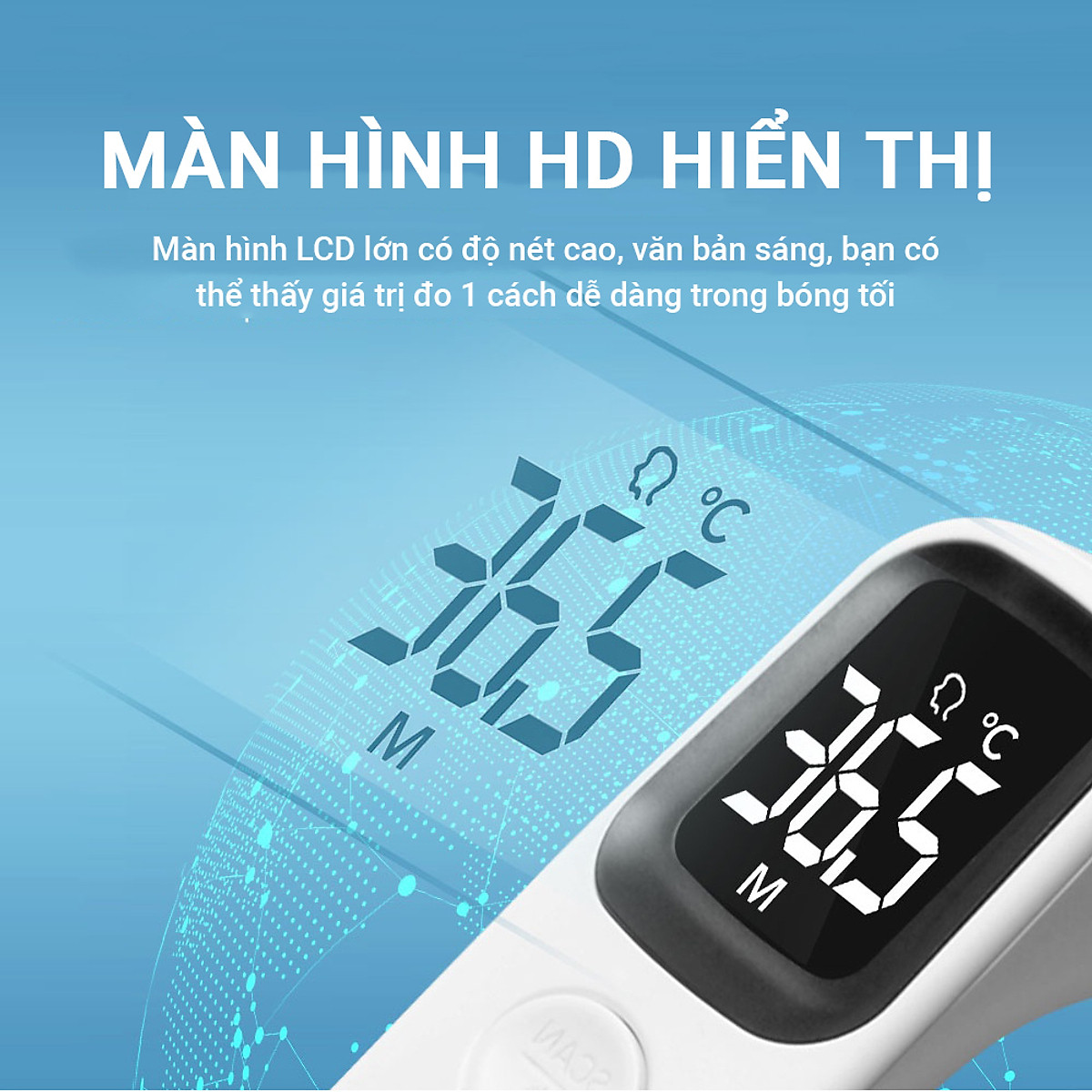 Nhiệt kế điện tử hồng ngoại đo trán Sinocare F1D1 - Thương hiệu Đức