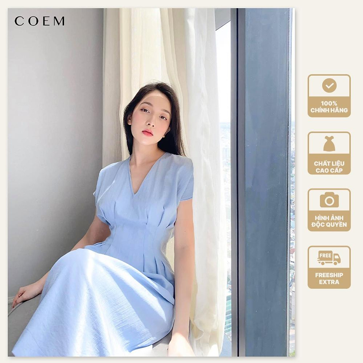 Váy midi chiết eo tôn dáng
