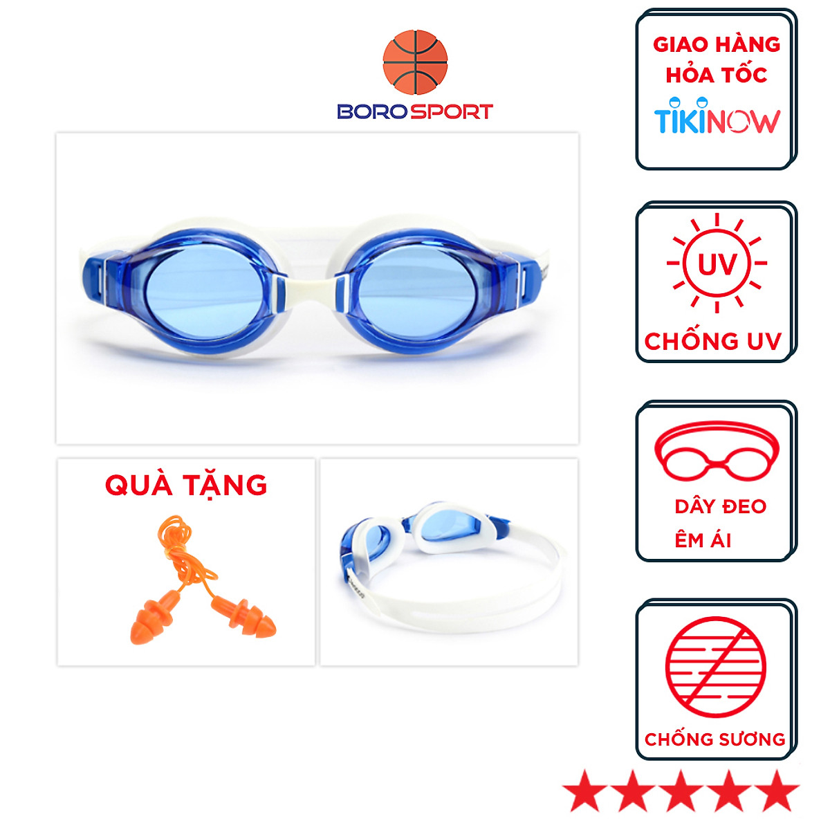 Kính Bơi Chống Tia UV , Chống Sương Mù , Bảo Vệ Mắt Cleacco, Dành Cho Vận Động Viên Chuyên Nghiệp, Màu Sắc Đa Dạng Tặng Kèm Bịt Tai Silicone - Hàng Chính Hãng BORO SPORT