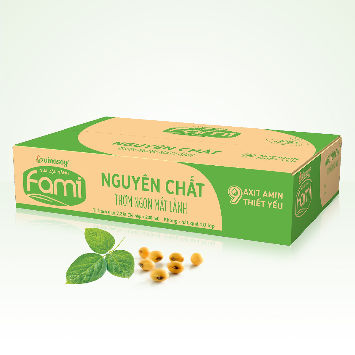 Thùng Sữa đậu nành Fami nguyên chất (200ml x 36 Hộp)
