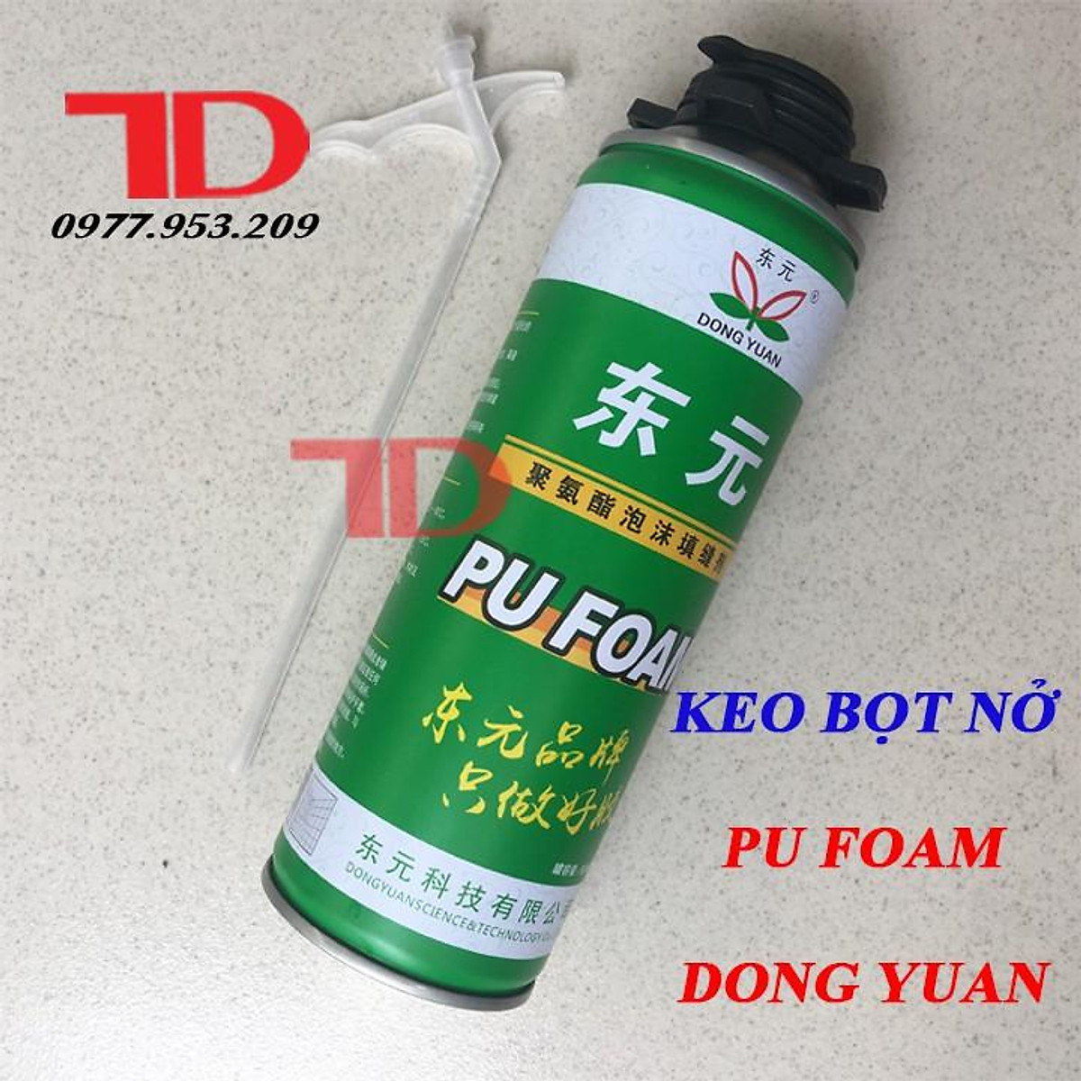 Xốp phun dạng xịt 500ML, keo bọt nở PU FOAM DONG YUAN - Hóa chất