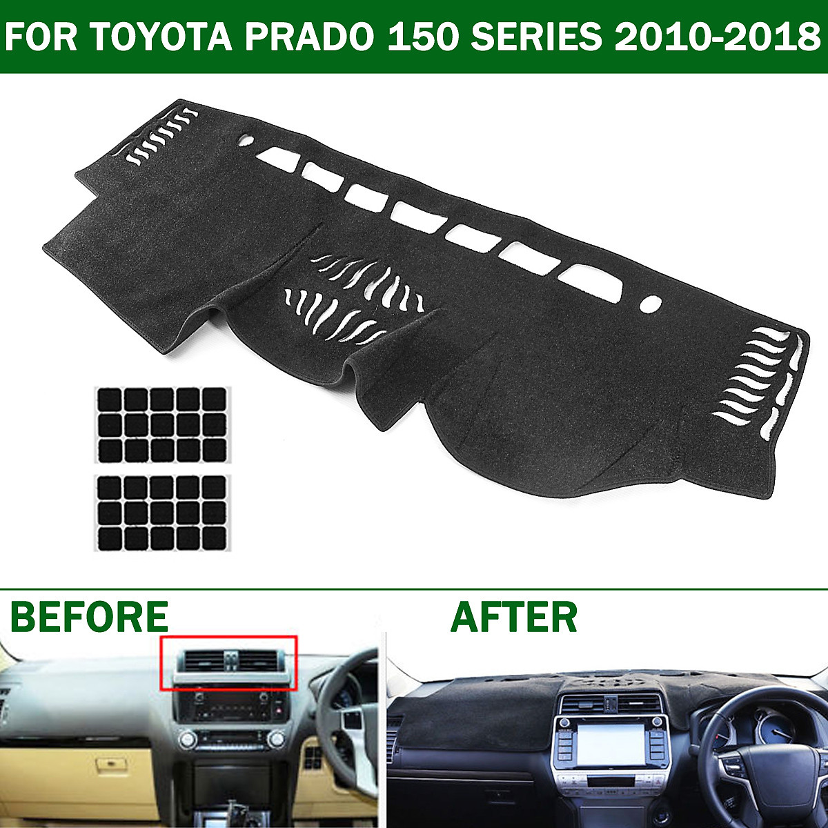 Dashboard Cover Dashmat Dash Mat Carpet For Toyota Prado 150 Series