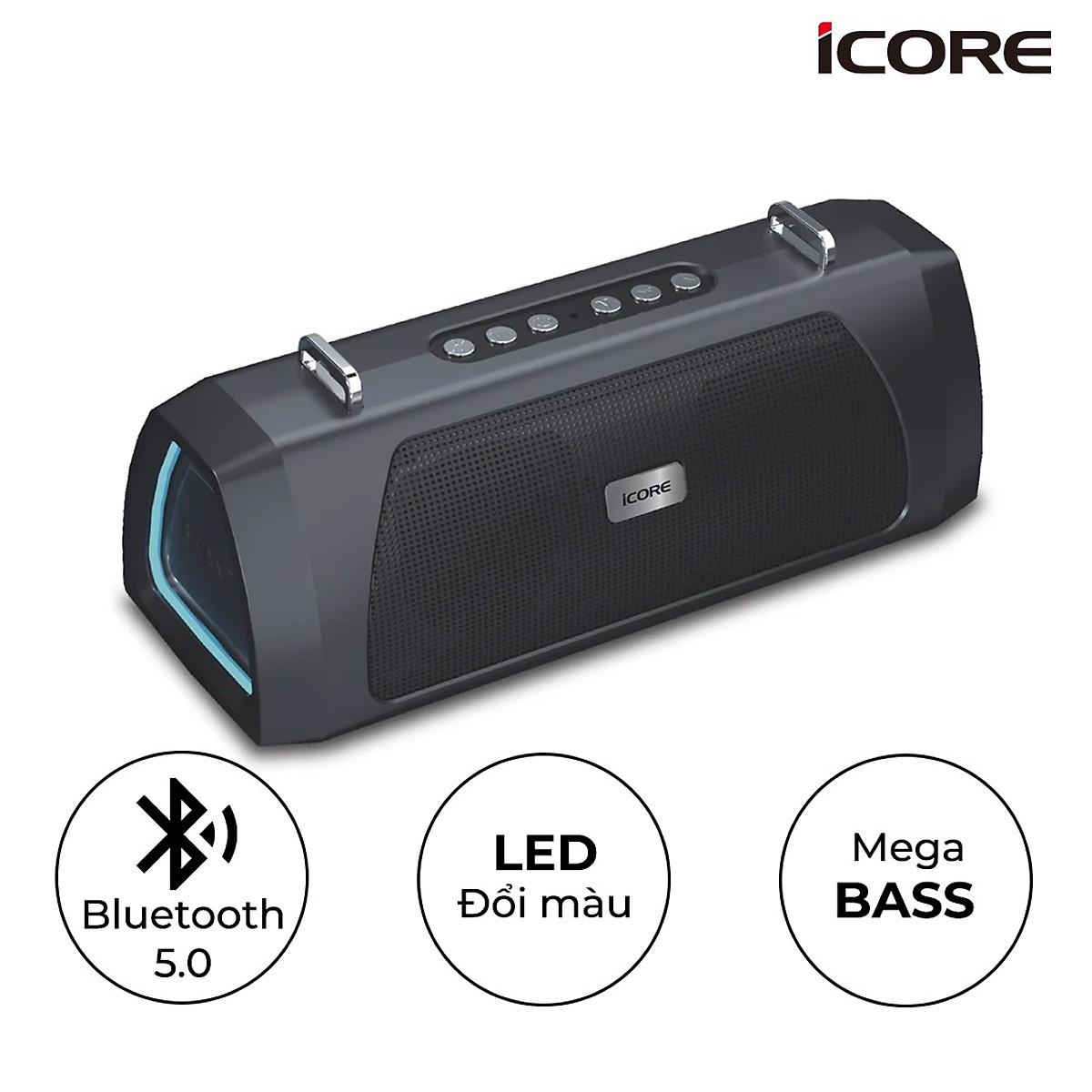Loa Bluetooth có đèn iCore B500 - Hàng Chính Hãng