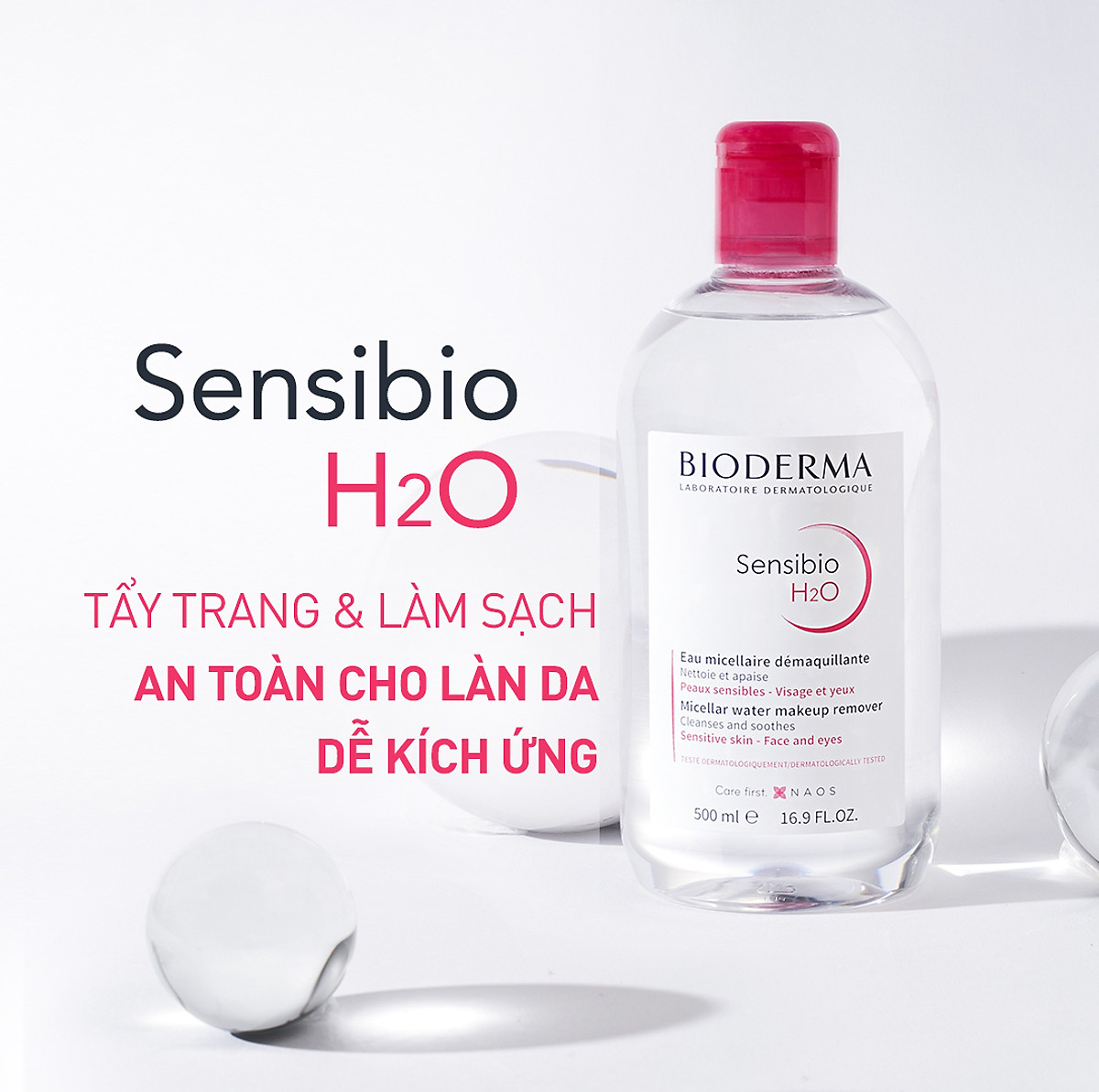 Nước Tẩy Trang Dành Cho Da Nhạy Cảm Bioderma Sensibio H20 500ml