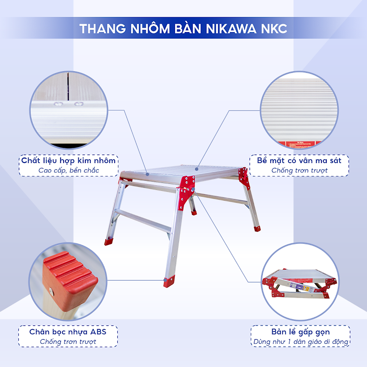 Mua Thang nhôm bàn cao cấp Nikawa, NKC-49, chiều cao sử dụng 49cm tại  Nikawa Official Store | Tiki