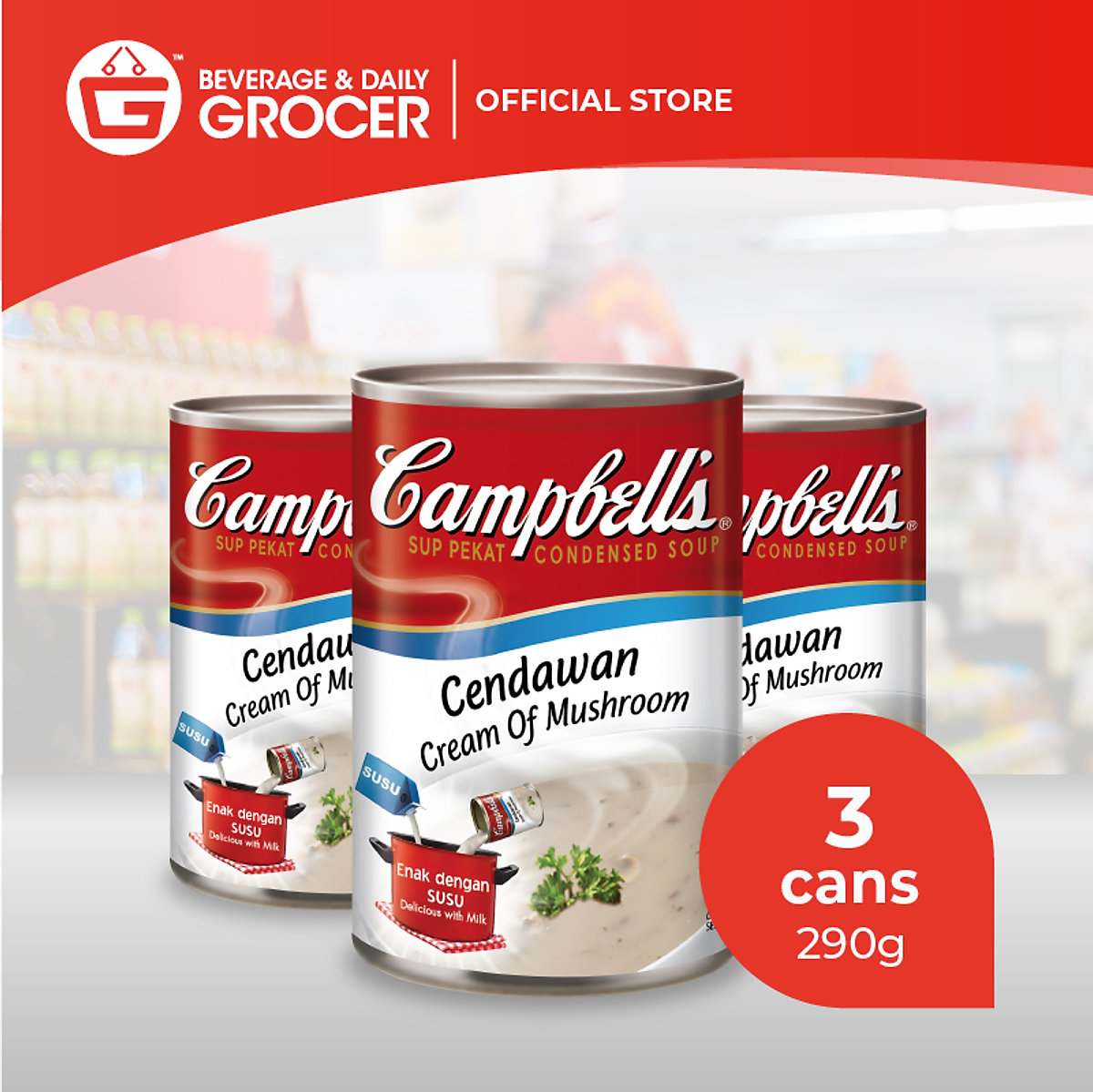Súp Kem Nấm Campbell's 290g