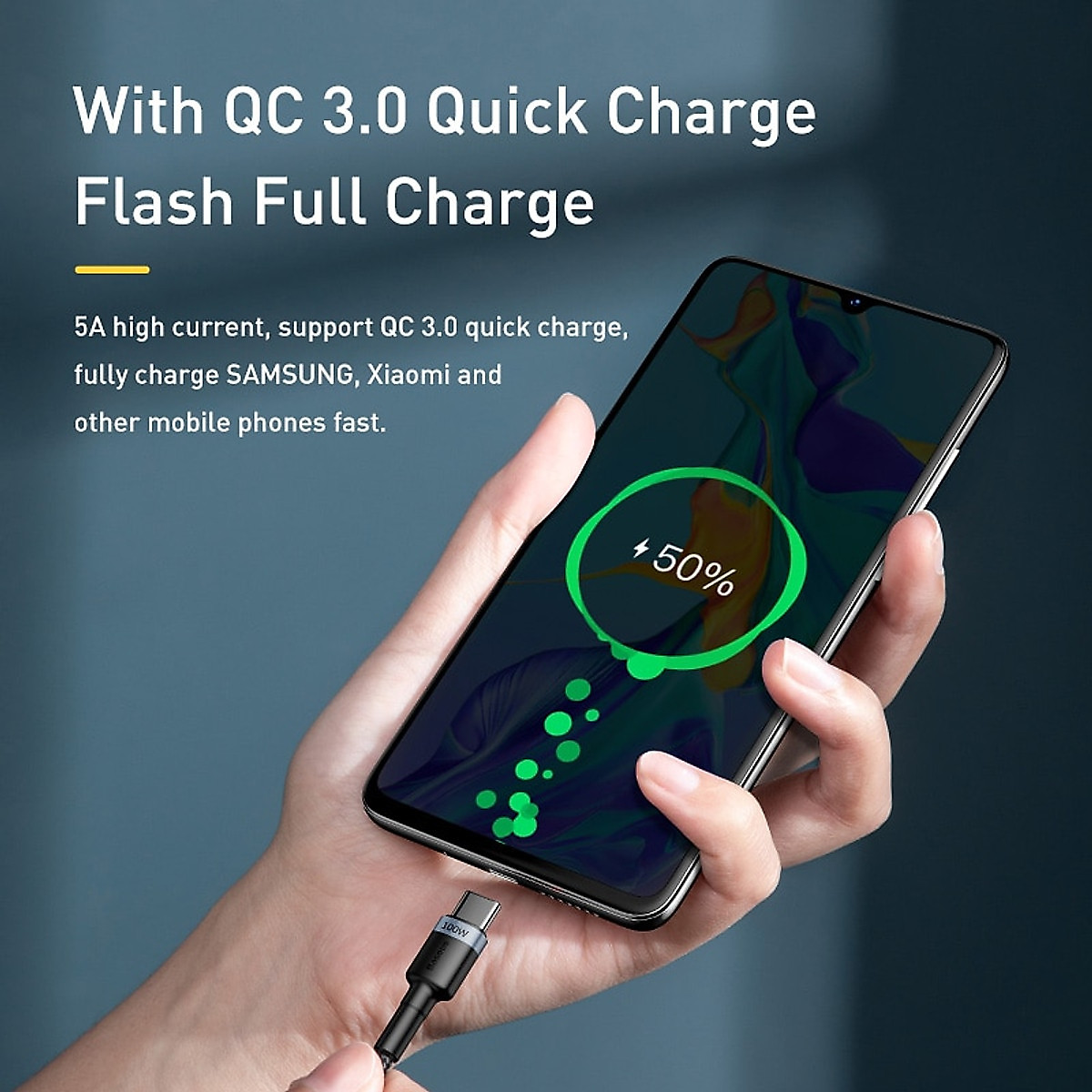 Cáp Sạc Baseus 100W Type-C to Type-C - Hàng Chính Hãng