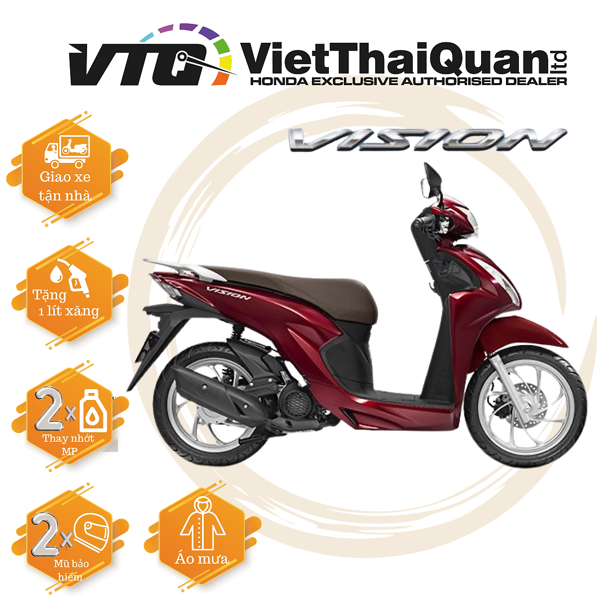 Giá xe Honda Vision tháng 6/2023 mới nhất tại đại lý