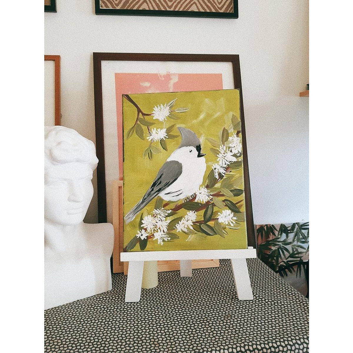 Tranh để bàn trang trí vẽ tay - Tranh canvas Tranh Để Bàn Trang Trí Vẽ Tay - Tranh Canvas