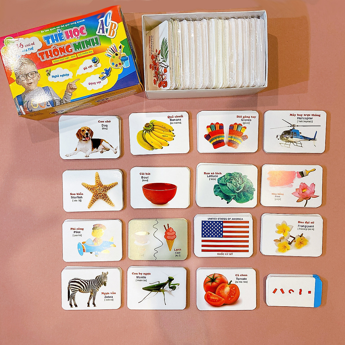Bộ Thẻ học Thông minh - 416 Tấm Flashcards Tiếng Anh - 16 Chủ Đề Mới Nhất - Hàng Chính Hãng MINIIN