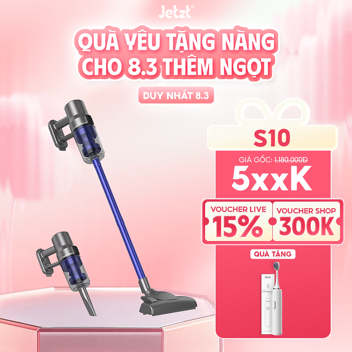 Máy hút bụi JETZT S10 cầm tay có dây hàng chính hãng
