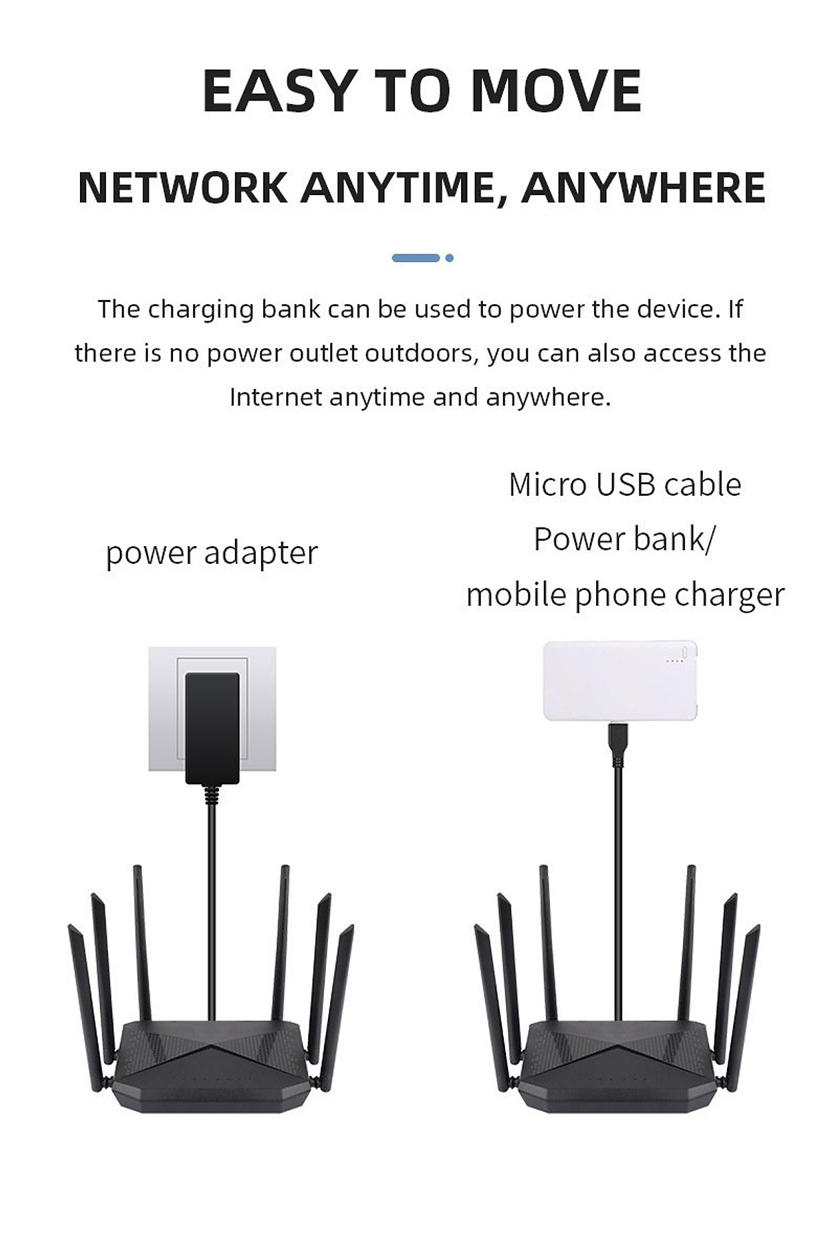 Phát wifi từ sim 4G B618 tích hợp 6 ăngten, bộ phát wifi 4G LTE có 4 cổng WAN/LAN, 6 ăngten Siêu Khỏe - hàng chính hãng