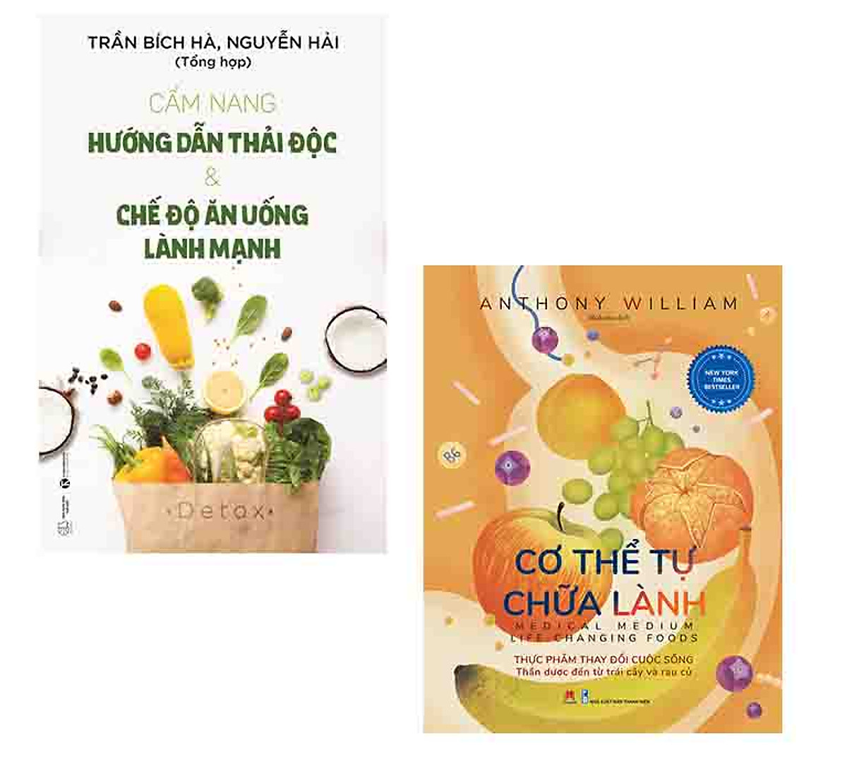 Combo 2 cuốn: Cẩm Nang Hướng Dẫn Thải Độc & Chế Độ Ăn Uống Lành Mạnh + Cơ Thể Tự Chữa Lành: Thực Phẩm Thay Đổi Cuộc Sống ( Kiến thức sử dụng thực phẩm hiệu quả/ Hướng dẫn sống lành mạnh/ Tặng kèm Bookmark happy) 