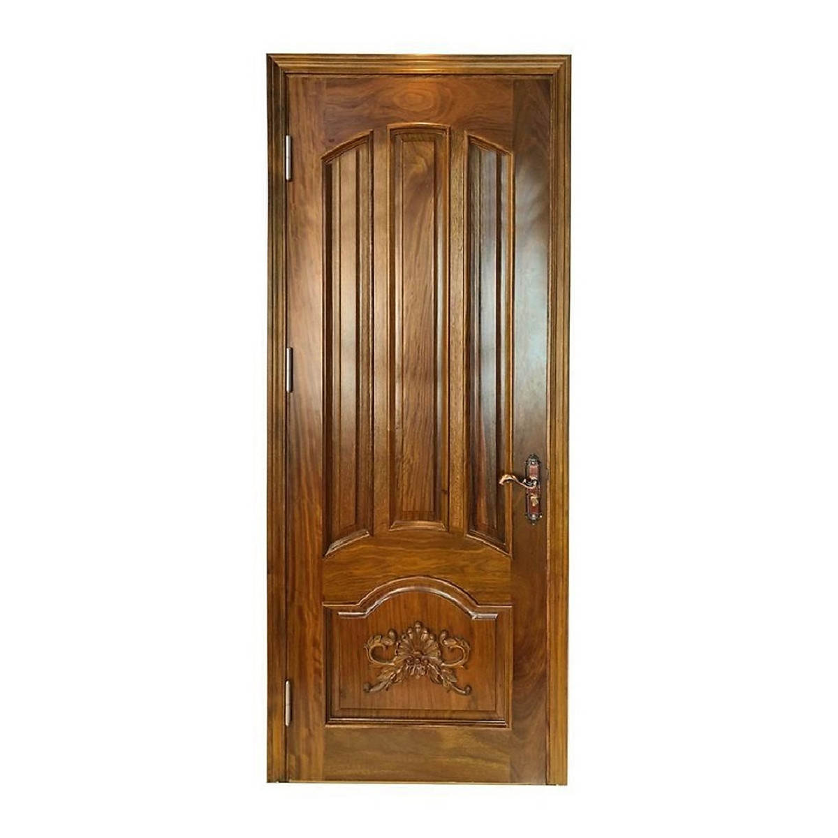 Cửa gỗ tự nhiên dán ván lạng gỗ hương, lim lào, óc chó CGPlus-1sp