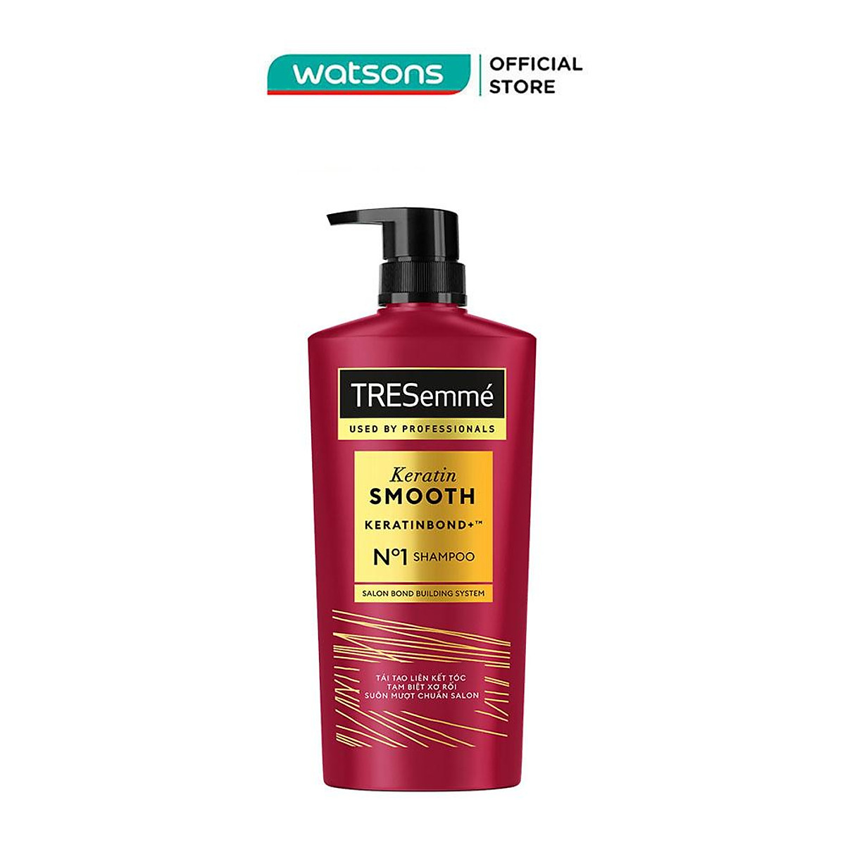 Dầu Gội Tresemmé Keratin Smooth Tinh Dầu Argan & Keratin Vào Nếp Suôn Mượt 850g