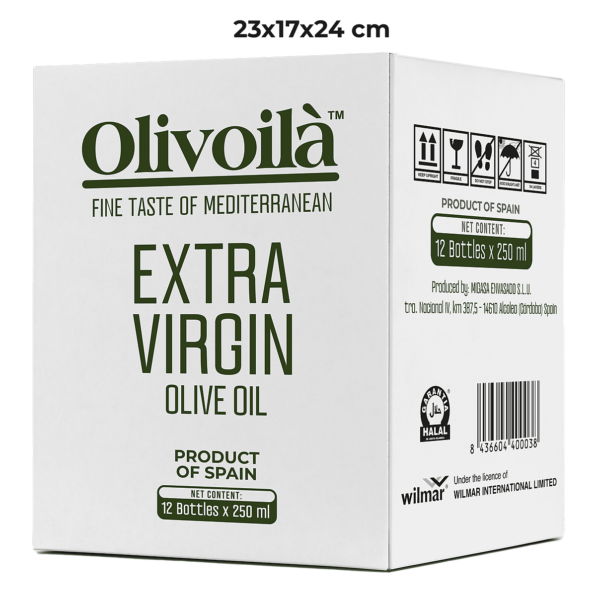 Dầu Ôliu Nguyên Chất Olivoilà (250ml / Chai)