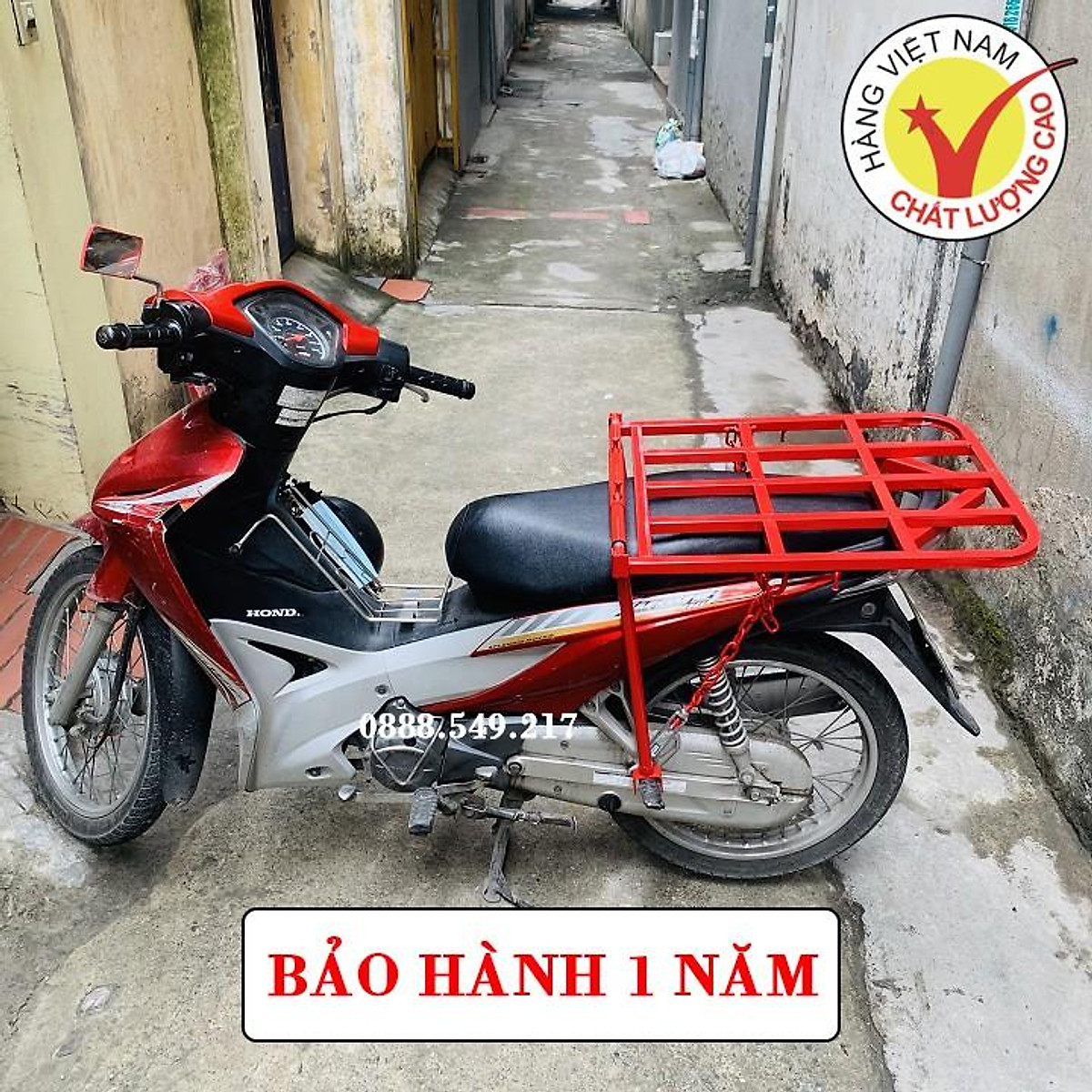 Giá chở hàng 2 cánh đa năng dùng cho cả xe số và tay ga